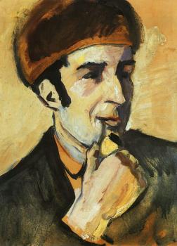奧古斯特 馬尅 Portrait of Franz Marc